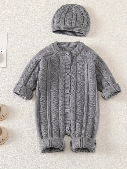 Complete Comfort Baby Romper With Cute Hat Included Set