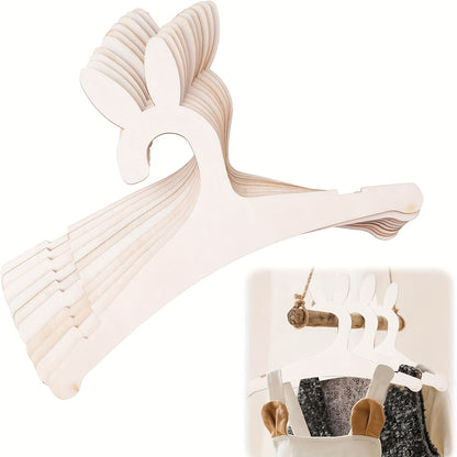 Tiny Treasures: 10-Pack Wooden Baby Hangers for Closet