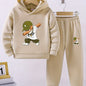 Cozy Bear-Themed Boys' Hoodie & Joggers Set for Fall