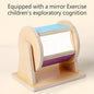 Interactive Wooden Hide-and-Seek Toy Set with Rotating Paddles