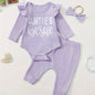 Auntie's Bestie cute cotton set, showcasing best friend vibes in lilac.