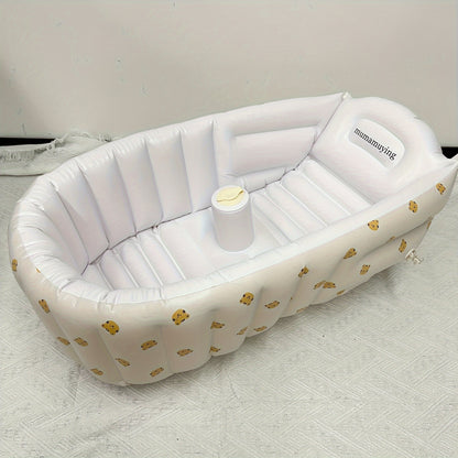 Cute Cartoon Pattern Inflatable Bathtub for Kids Fun - BabyHaven