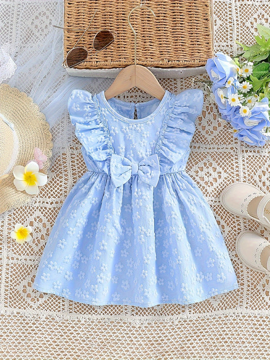 Baby Girl's Casual Sleeveless Ruffle Dress for Summer Fun