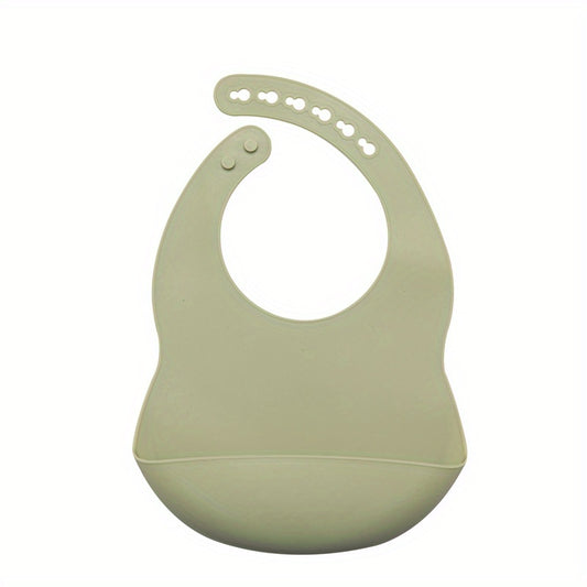 Mess-Free Meals: 1pc Silicone Bib for Easy Cleanup