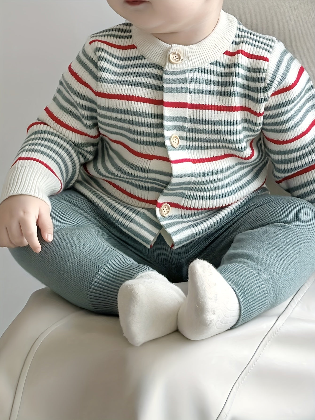 Stripes Of Joy Adorable Baby Set With Shirt And Pants