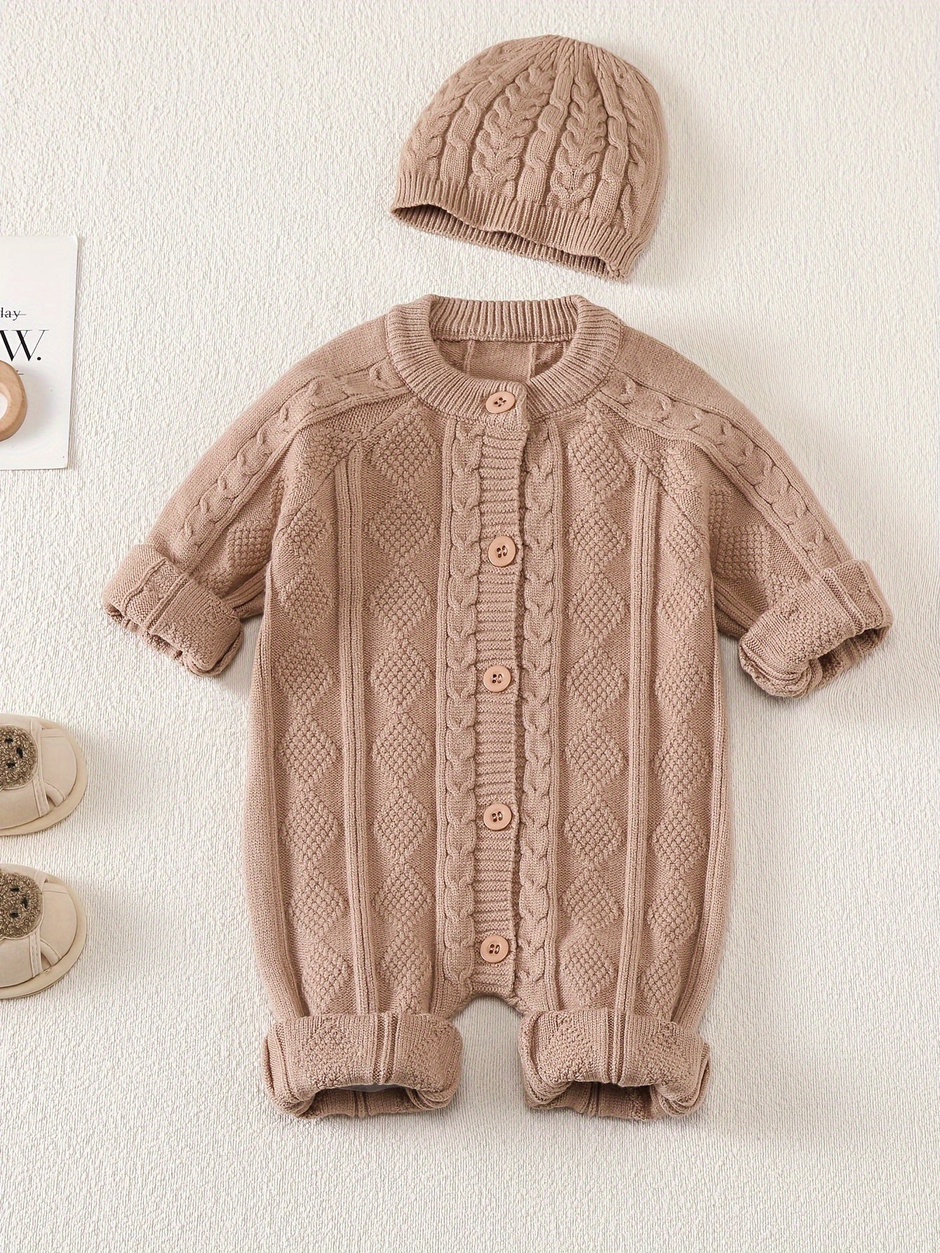 Complete Comfort Baby Romper With Cute Hat Included Set