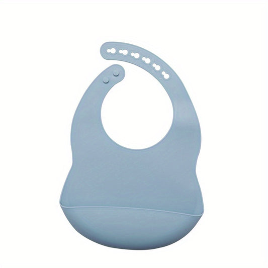 Mess-Free Meals: 1pc Silicone Bib for Easy Cleanup