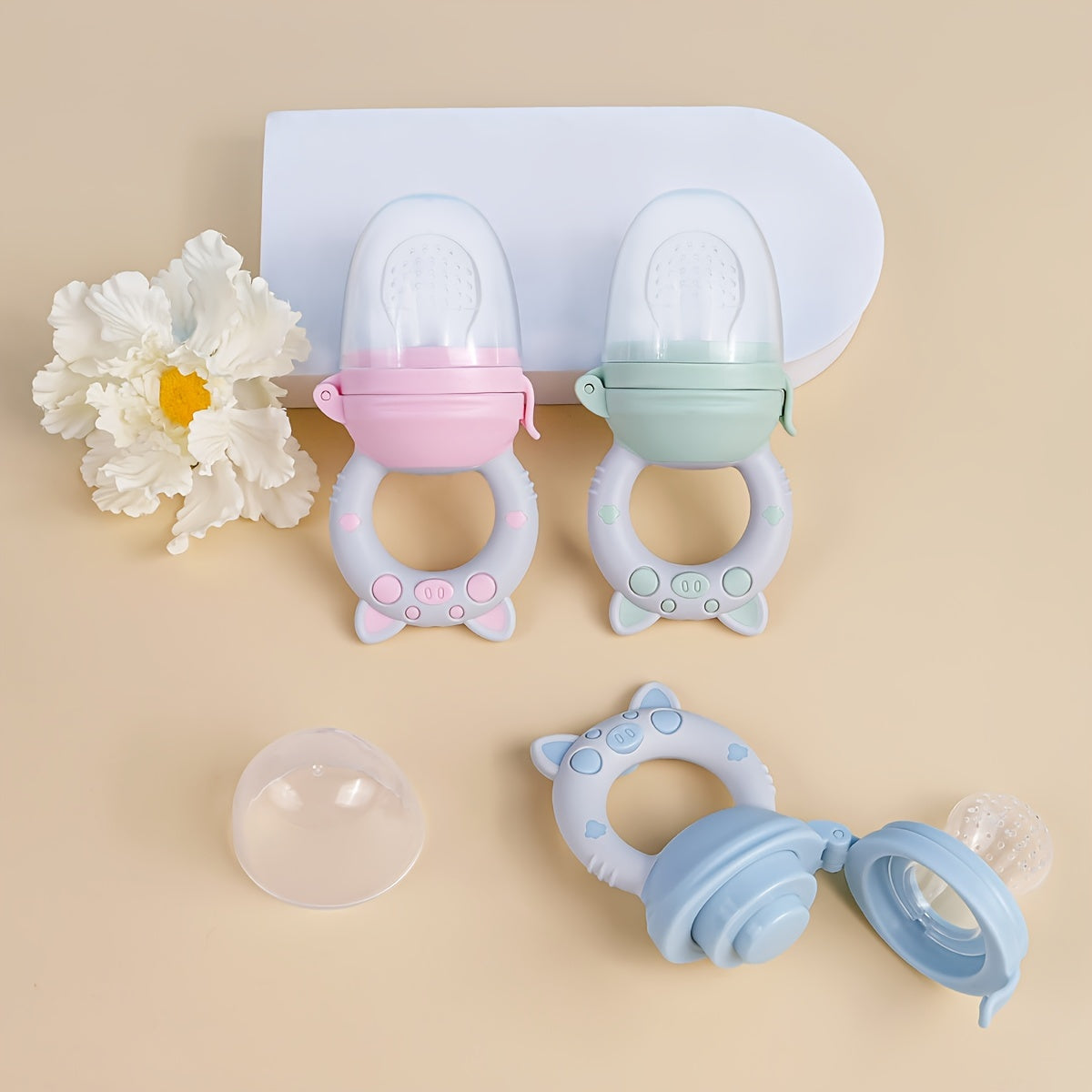 Tasty Bites: 4pcs Silicone Feeders For Kids Safe Eating