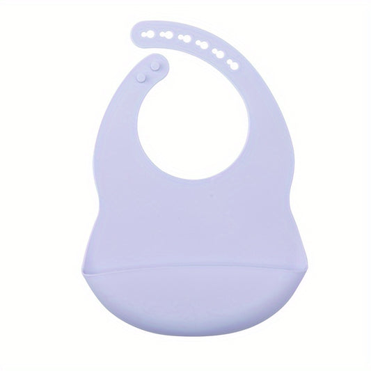 Mess-Free Meals: 1pc Silicone Bib for Easy Cleanup
