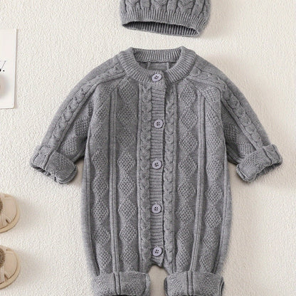 Complete Comfort Baby Romper With Cute Hat Included Set