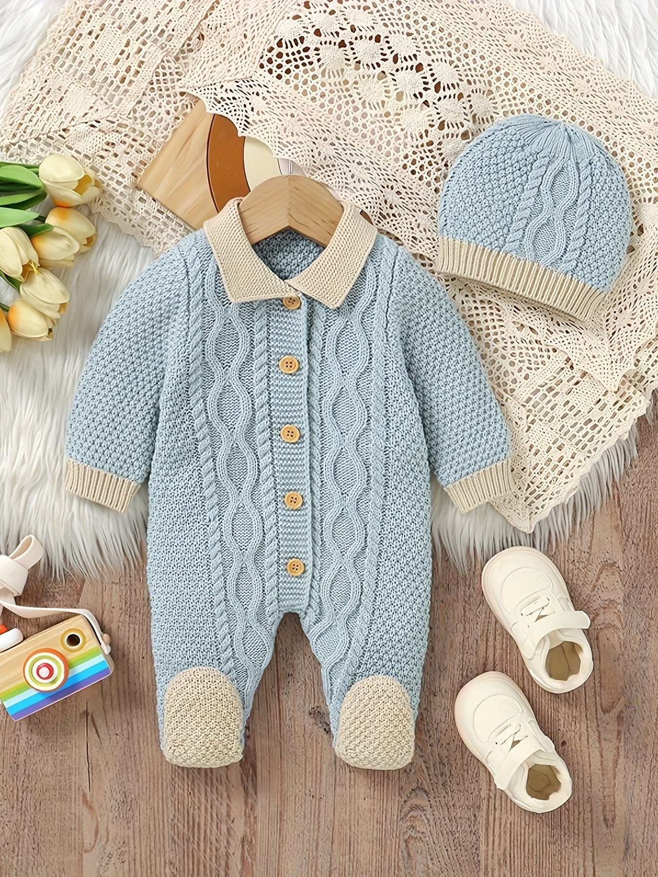 Soft Baby Set With Cozy Knit Design For Winter Warmth