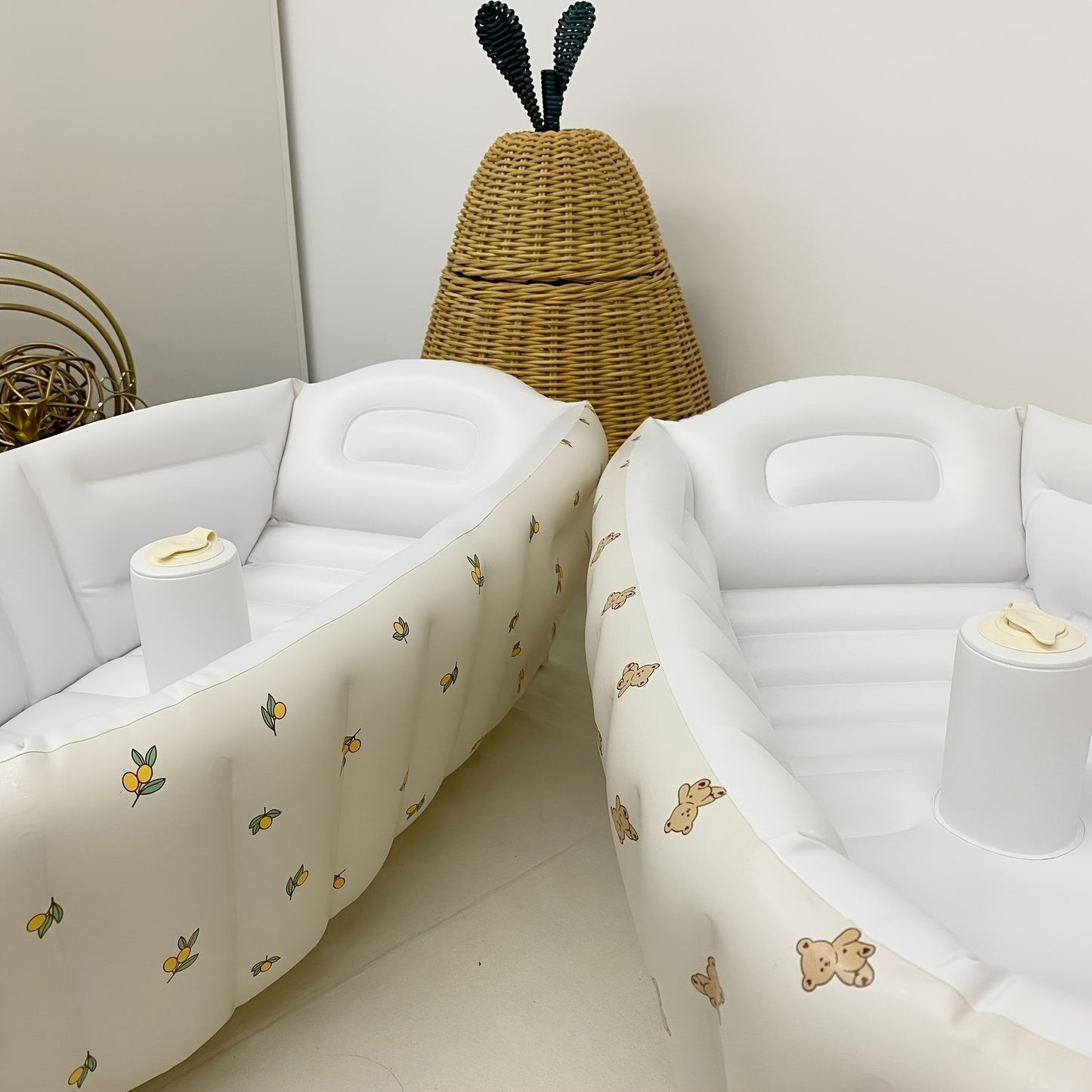 Cute Cartoon Pattern Inflatable Bathtub for Kids Fun - BabyHaven