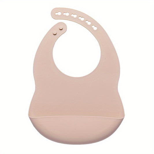 Mess-Free Meals: 1pc Silicone Bib for Easy Cleanup