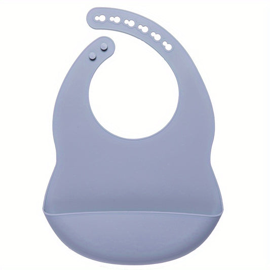 Mess-Free Meals: 1pc Silicone Bib for Easy Cleanup