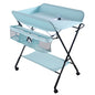 Adjustable Changing Table With Storage Basket And Wheels