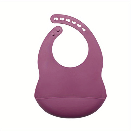 Mess-Free Meals: 1pc Silicone Bib for Easy Cleanup