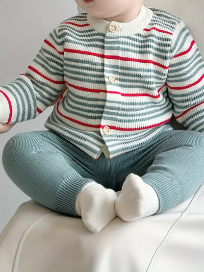 Stripes Of Joy Adorable Baby Set With Shirt And Pants