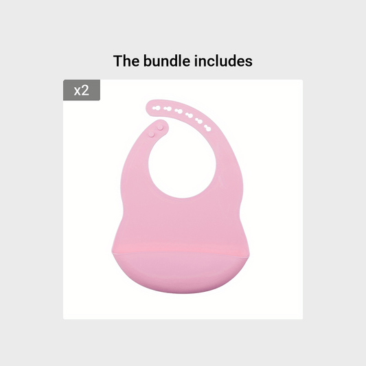Mess-Free Meals: 1pc Silicone Bib for Easy Cleanup