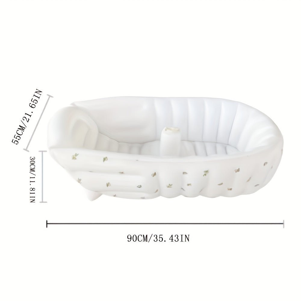Cute Cartoon Pattern Inflatable Bathtub for Kids Fun - BabyHaven