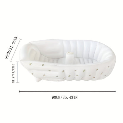 Cute Cartoon Pattern Inflatable Bathtub for Kids Fun - BabyHaven