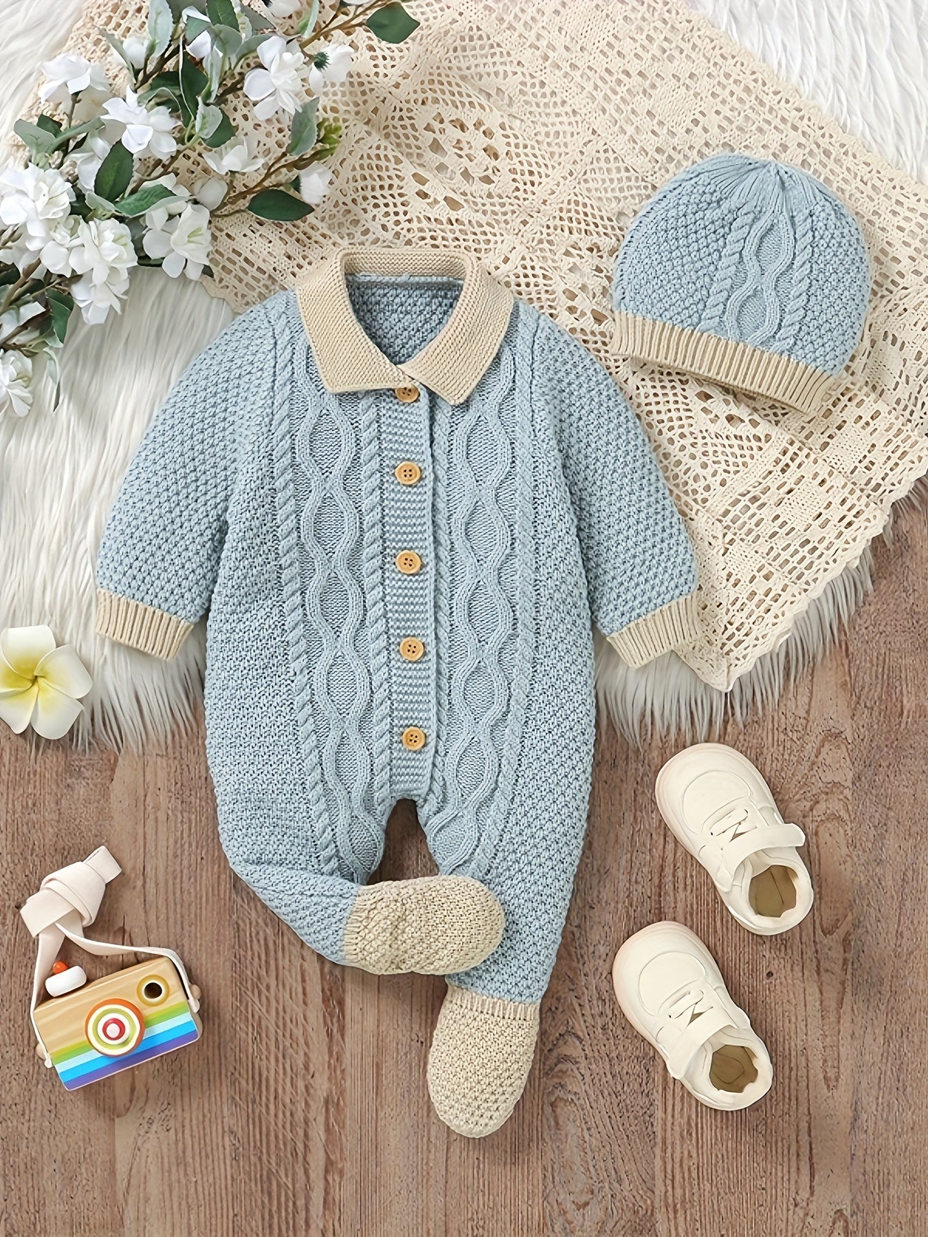 Soft Baby Set With Cozy Knit Design For Winter Warmth