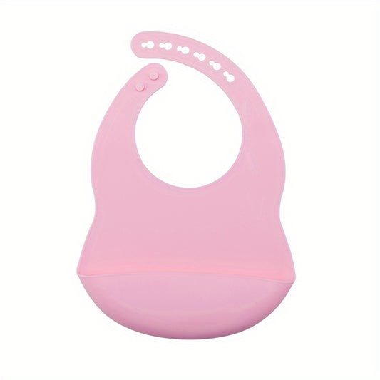 Mess-Free Meals: 1pc Silicone Bib for Easy Cleanup