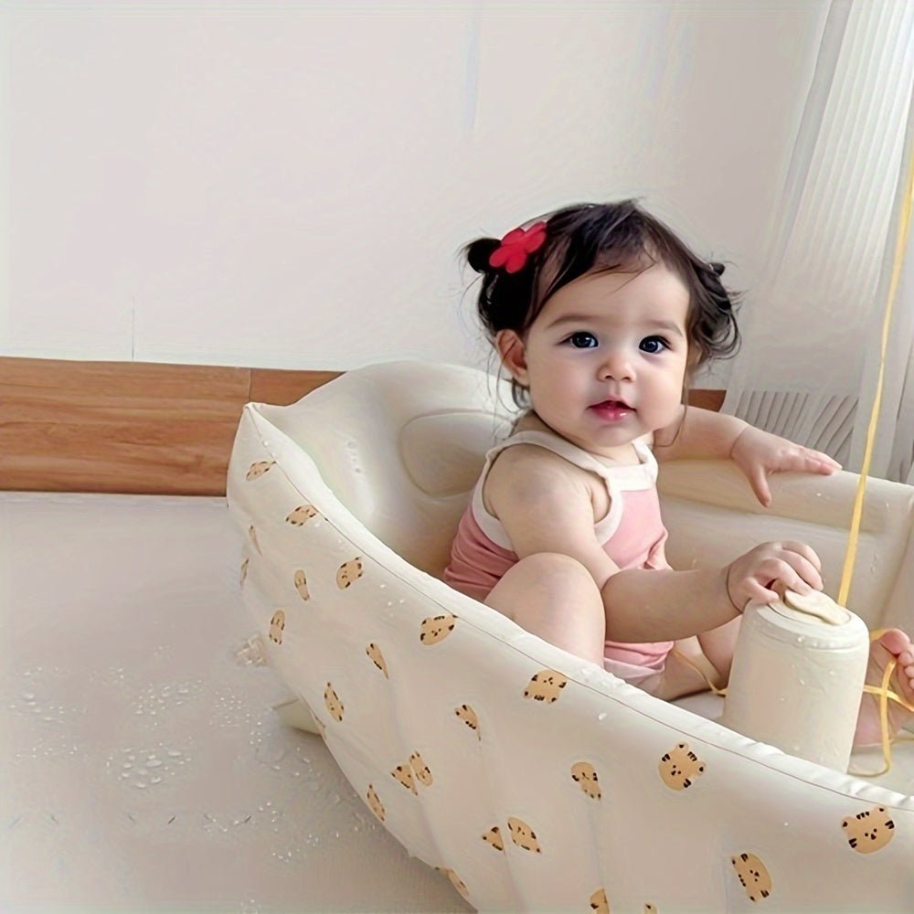 Cute Cartoon Pattern Inflatable Bathtub for Kids Fun - BabyHaven