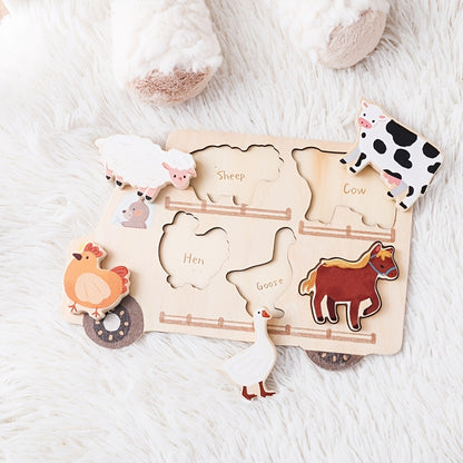 Wooden Farm Puzzle for Kids - Fun Learning Toy