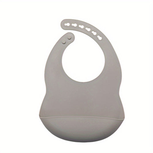 Mess-Free Meals: 1pc Silicone Bib for Easy Cleanup