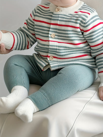 Stripes Of Joy Adorable Baby Set With Shirt And Pants