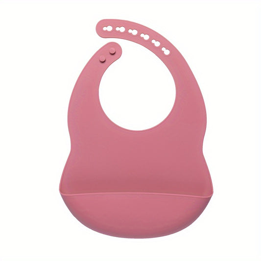 Mess-Free Meals: 1pc Silicone Bib for Easy Cleanup