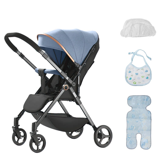 Folk Baby Stroller Luxurious Portable Baby Carriage Fold Pram - BabyHaven