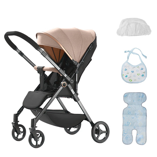 Folk Baby Stroller Luxurious Portable Baby Carriage Fold Pram - BabyHaven
