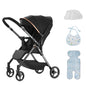 Folk Baby Stroller Luxurious Portable Baby Carriage Fold Pram offers elegance and comfort for parents on the go.