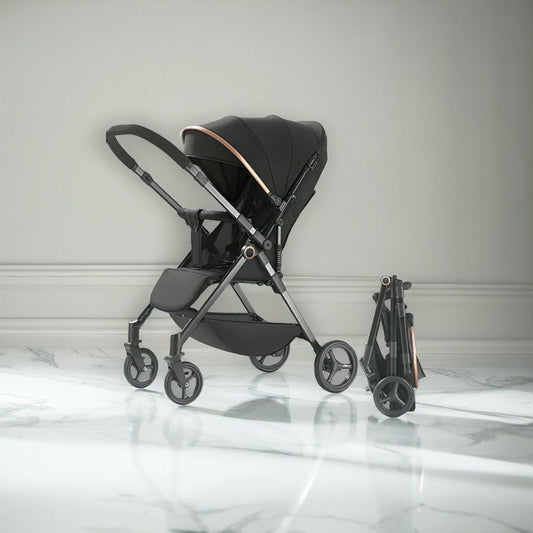 Folk Baby Stroller Luxurious Portable Baby Carriage Fold Pram