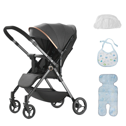 Folk Baby Stroller Luxurious Portable Baby Carriage Fold Pram - BabyHaven