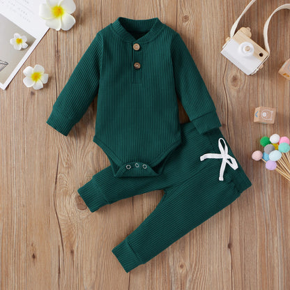 16 Colors Baby Solid Knit Sets Newborn Infant Outfit 0-24M