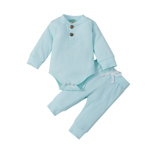 16 Colors Baby Solid Knit Sets Newborn Infant Outfit 0 - 24M - BabyHaven