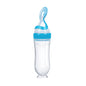 Safe Useful Silicone Baby Bottle With Spoon For Feeding