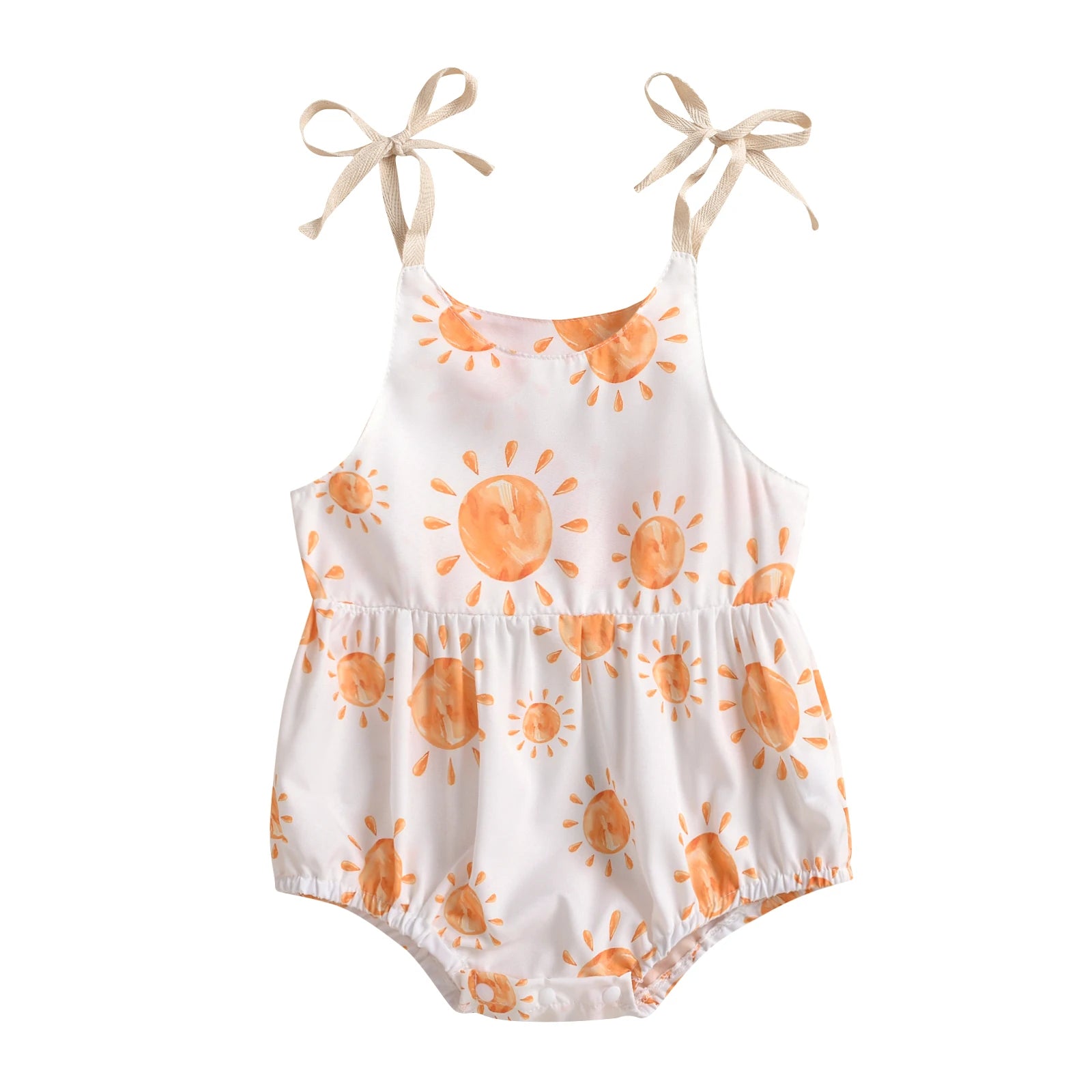Newborn Infant Baby Girl Sun Sunflowe Print Sleeveless Romper Jumpsuit Summer Toddler Clothing - BabyHaven