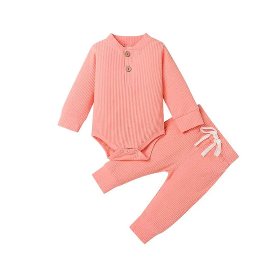 16 Colors Baby Solid Knit Sets Newborn Infant Outfit 0 - 24M - BabyHaven