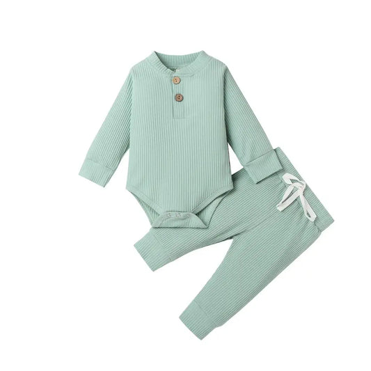 16 Colors Baby Solid Knit Sets Newborn Infant Outfit 0 - 24M - BabyHaven