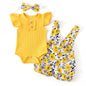 Newborn Baby Girl Clothes Summer 3Pcs Outfit Set Fashion