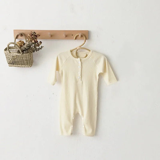 Baby Boys Girls Rompers Cotton Long Sleeve Solid Knitted Jumpsuit Infant Clothing Autumn Newborn One Piece Baby Clothes - BabyHaven