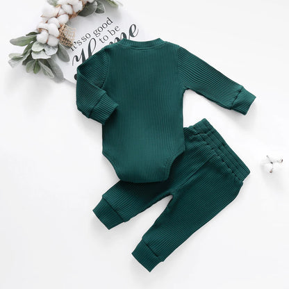 16 Colors Baby Solid Knit Sets Newborn Infant Outfit 0-24M