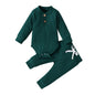 16 Colors Baby Solid Knit Sets Newborn Infant Outfit 0-24M