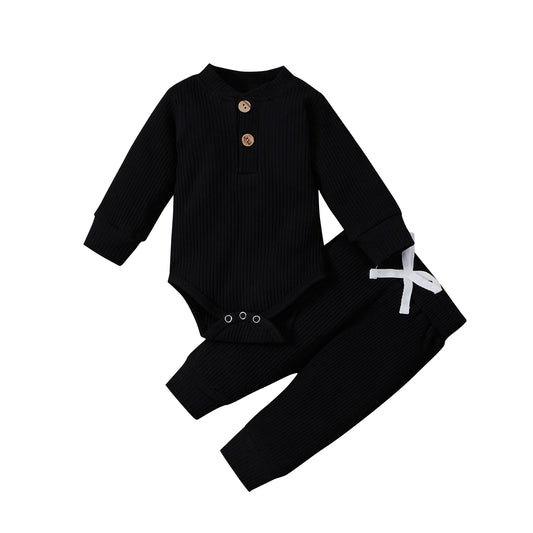 16 Colors Baby Solid Knit Sets Newborn Infant Outfit 0 - 24M - BabyHaven