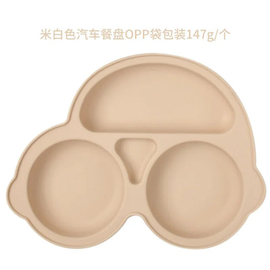 Baby Safe Silicone Dining Plate Suction Cartoon Bowl - BabyHaven