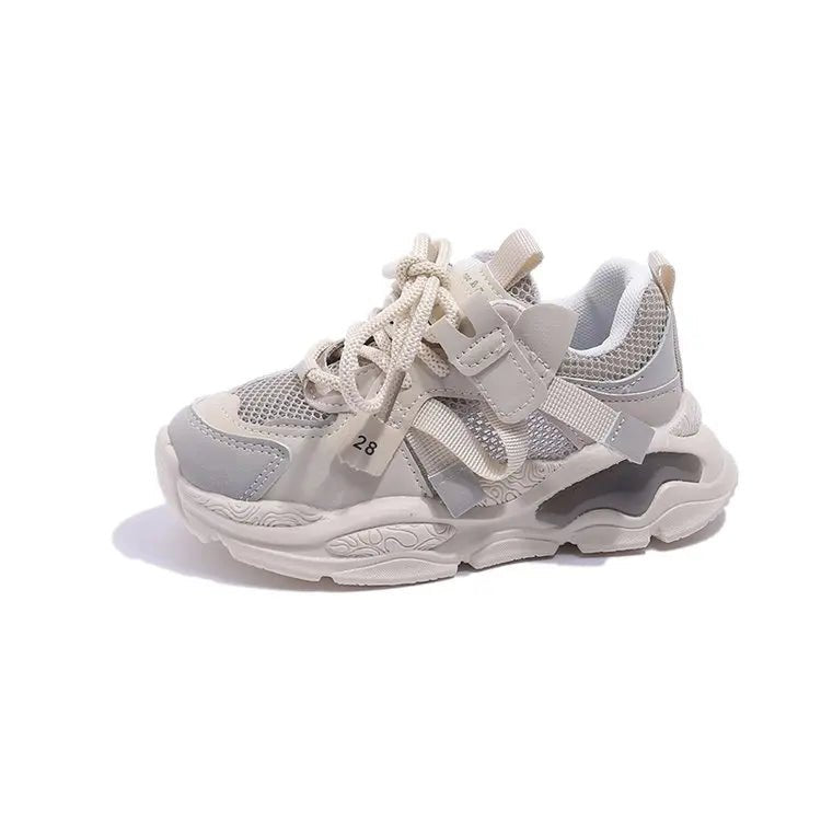 Kids Sport Shoes Fashion Cross - tied Mesh Breathable Boys Sneakers Spring Autumn Children Girls Outdoor Running Shoes - BabyHaven
