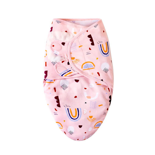 Baby Blanket Hat Set Cartoon Printed Cotton Newborn Swaddle - BabyHaven